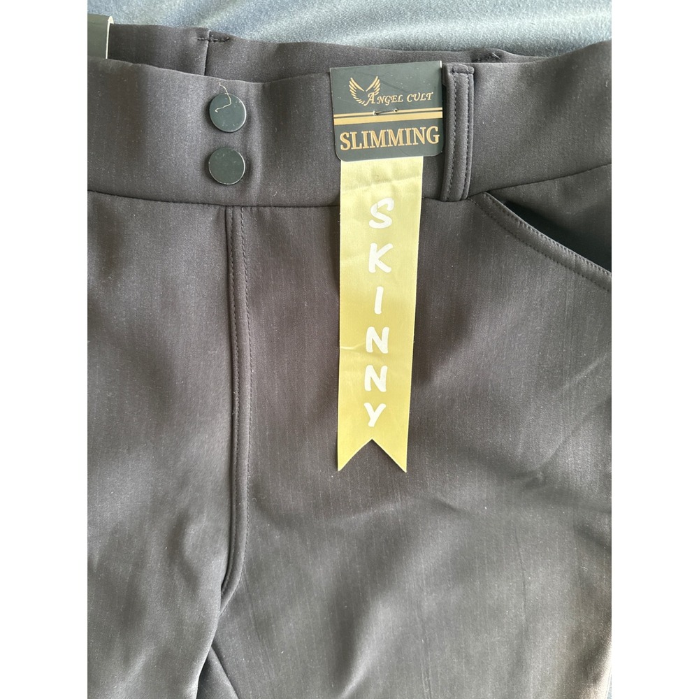 Angel Cult Slimming Skinny Pants Black High Waisted Stretch FBP152-FLC XL NWT - Picture 2 of 6